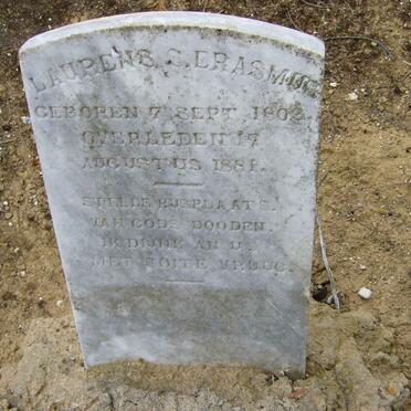 ERASMUS Laurens S. 1802-1881