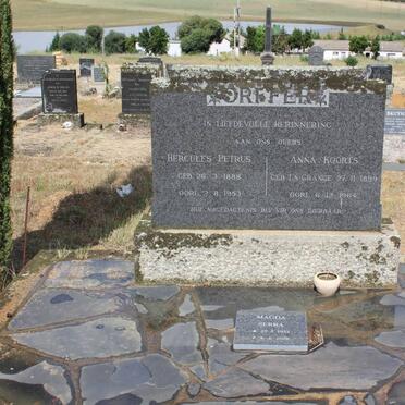 ORFFER Hercules Petrus 1888-1953 &amp; Anna Koorts LA GRANGE 1899-1964 :: ORFFER Magda Serra 1932-2009