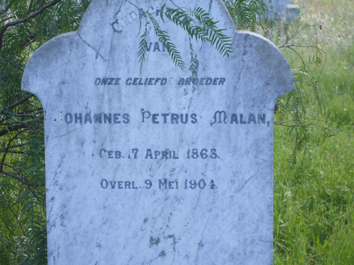 MALAN Johannes Petrus 1863-1904
