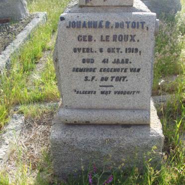 TOIT Johanna R., du nee LE ROUX  -1919