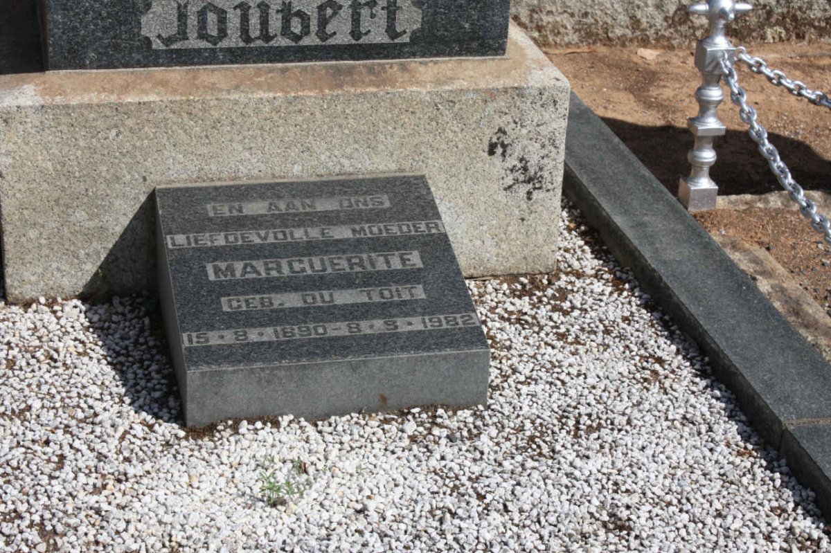JOUBERT Marguerite nee DU TOIT 1890-1982