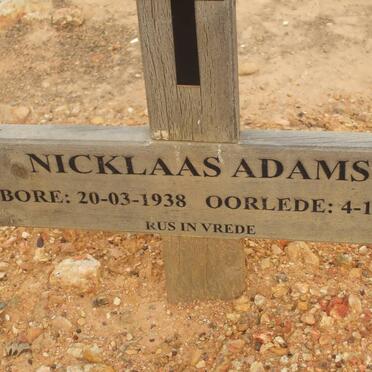 ADAMS Nicklaas 1938-2008