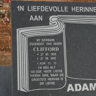 ADAMS Clifford 1958-2005