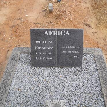 AFRICA Williem Johannes 1943-2005