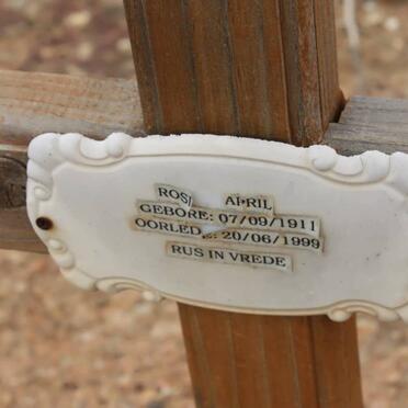 APRIL Rosie 1911-1999