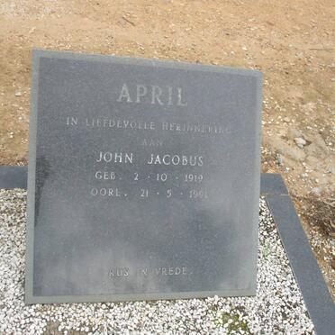 APRIL John Jacobus 1919-1991