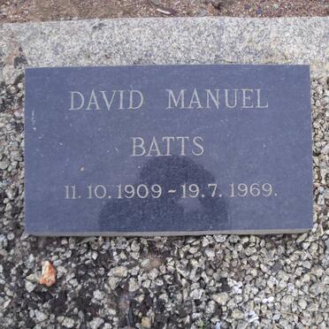 BATTS David Manuel 1909-1969