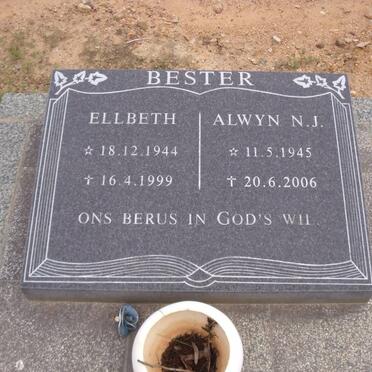 BESTER Alwyn N.J. 1945-2006 &amp; Ellbeth 1944-1999