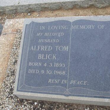 BLICK Alfred Tom 1893-1968