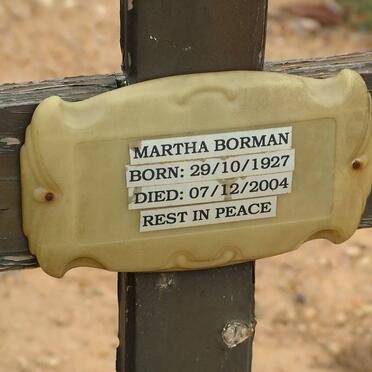 BORMAN Martha 1927-2004