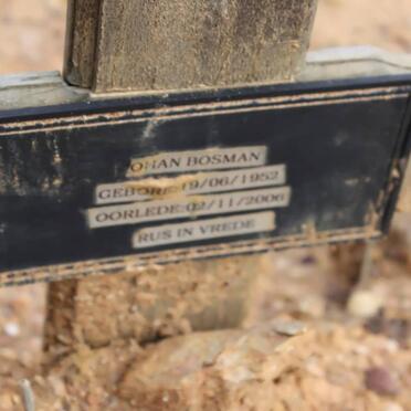 BOSMAN Johan 1952-2006