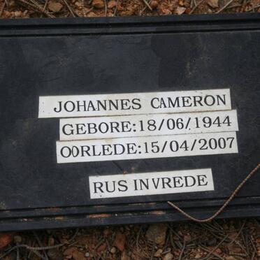 CAMERON Johannes 1944-2007