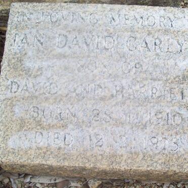 CARLYLE Ian David 1910-1913