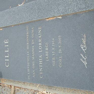 CILLIÉ Schalk Joubert 1914-2003 &amp; Cynthia Lorraine ABERG 1914-2003