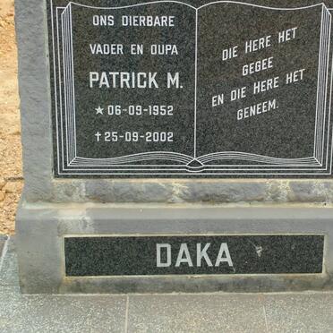 DAKA Patrick M. 1952-2002