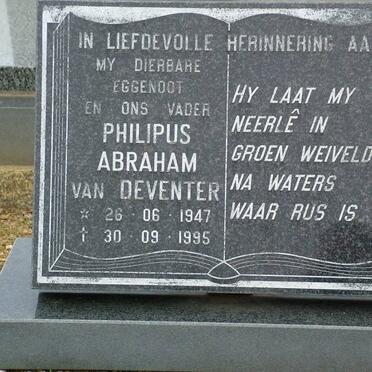 DEVENTER Philipus Abraham, van 1947-1995