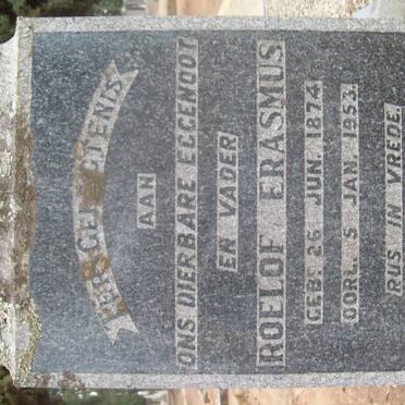 ERASMUS Roelof 1874-1953