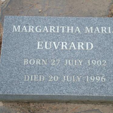 EUVRARD Margaritha Maria 1902-1996
