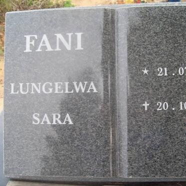 FANI Lungelwa Sara 1972-2007