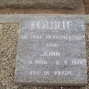 FOURIE John 1926-1974