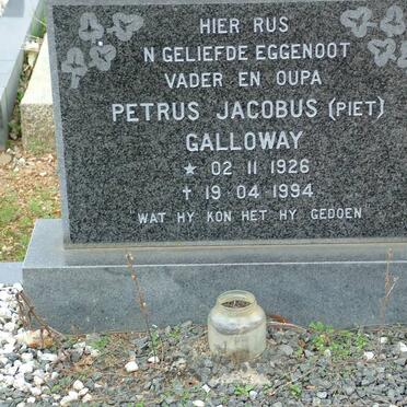 GALLOWAY Petrus Jacobus 1926-1994