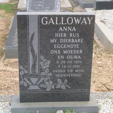 GALLOWAY Anna 1926-1991