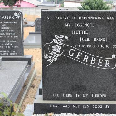 GERBER Hettie nee BRINK 1920-1991