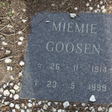 GOOSEN Miemie 1914-1999