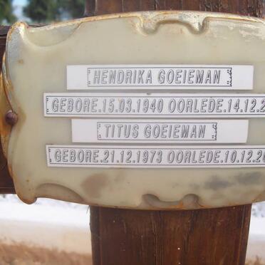 GOEIEMAN Hendrika 1940-2006 :: GOEIEMAN Titus 1973-2006