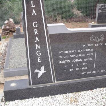 GRANGE Martin Johan, la 1937-1983