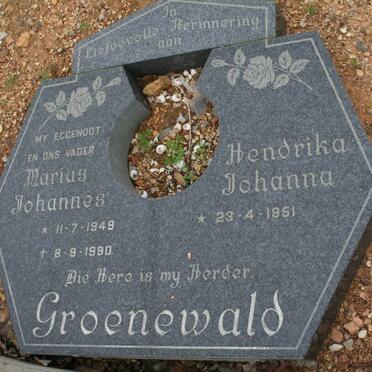 GROENEWALD Marius Johannes 1949-1990 &amp; Hendrika Johanna 1951-