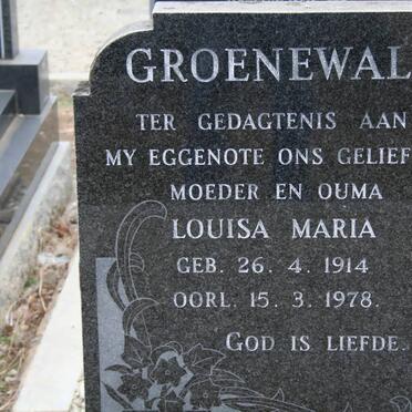 GROENEWALD Louisa Maria 1914-1978