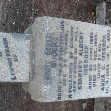 HISCOCK Albert Sidney :: HISCOCK Stanley Albert 1882-1956 &amp; Anna C. 1894-1963