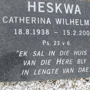 HESKWA Catherina Wilhelmina 1938-2002