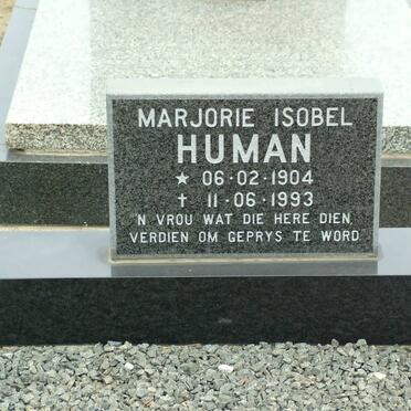 HUMAN Marjorie Isobel 1904-1993