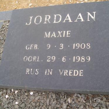 JORDAAN Maxie 1908-1989