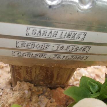 LINKS Sarah 1948-2008