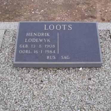 LOOTS Hendrik Lodewyk 1908-1984