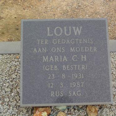 LOUW Maria C.H. nee BESTER 1931-1987