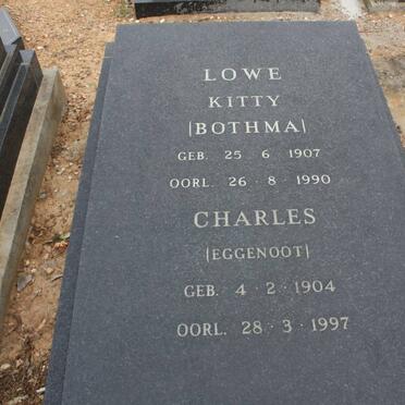 LOWE Charles 1904-1997 &amp; Kitty BOTHMA 1907-1990