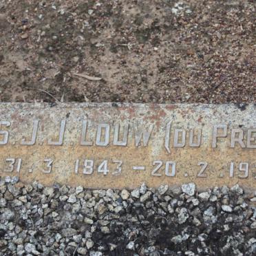 LOUW S.J.J. nee DU PREEZ 1843-1920