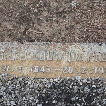 LOUW S.J.J. nee DU PREEZ 1843-1920