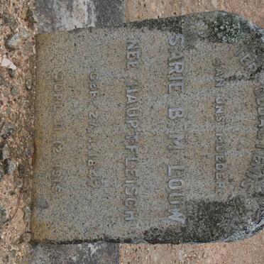 LOUW Sarie B.M. nee HAUPTFLEISCH 1847-1915