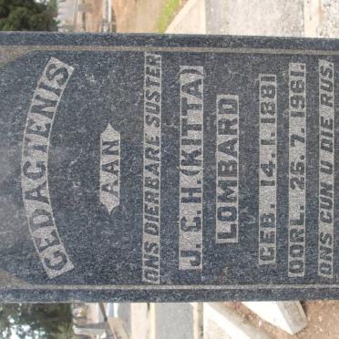 LOMBARD J.C.H. 1881-1961