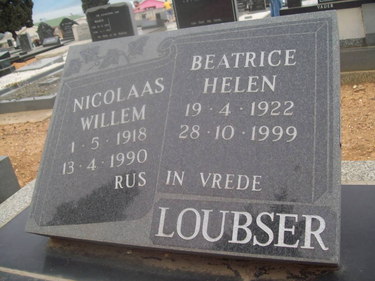 LOUBSER Nicolaas Willem 1918-1990 &amp; Beatrice Helen 1922-1999