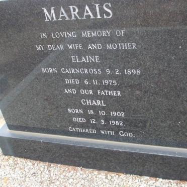 MARAIS Charl 1902-1982 &amp; Elaine CAIRNCROSS 1898-1975