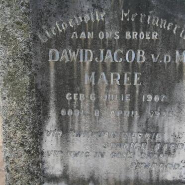 MAREE Dawid Jacob v.d. M. 1907-1935