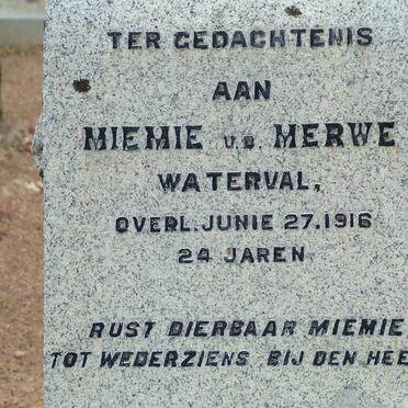 MERWE Miemie, van der -1916