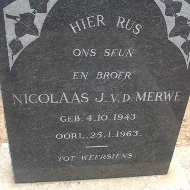 MERWE Nicolaas J., v.d. 1943-1963