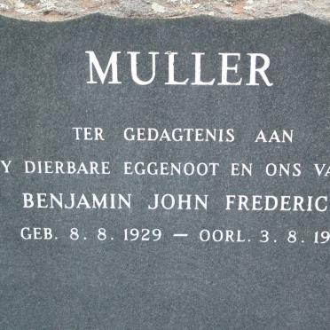 MULLER Benjamin John Frederick 1929-1977